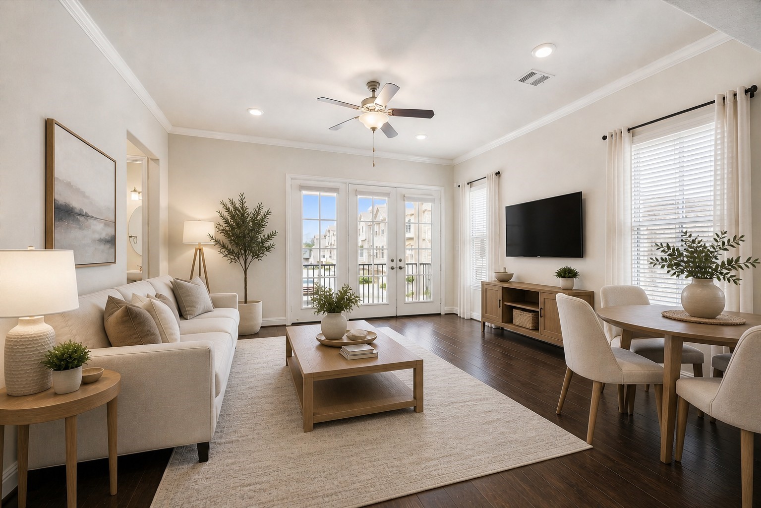 1764 Trinity Bend Drive Houston, TX 77080 - Photo 11 of 25 Family room with double door access to a private balcony. Virtually enhanced.