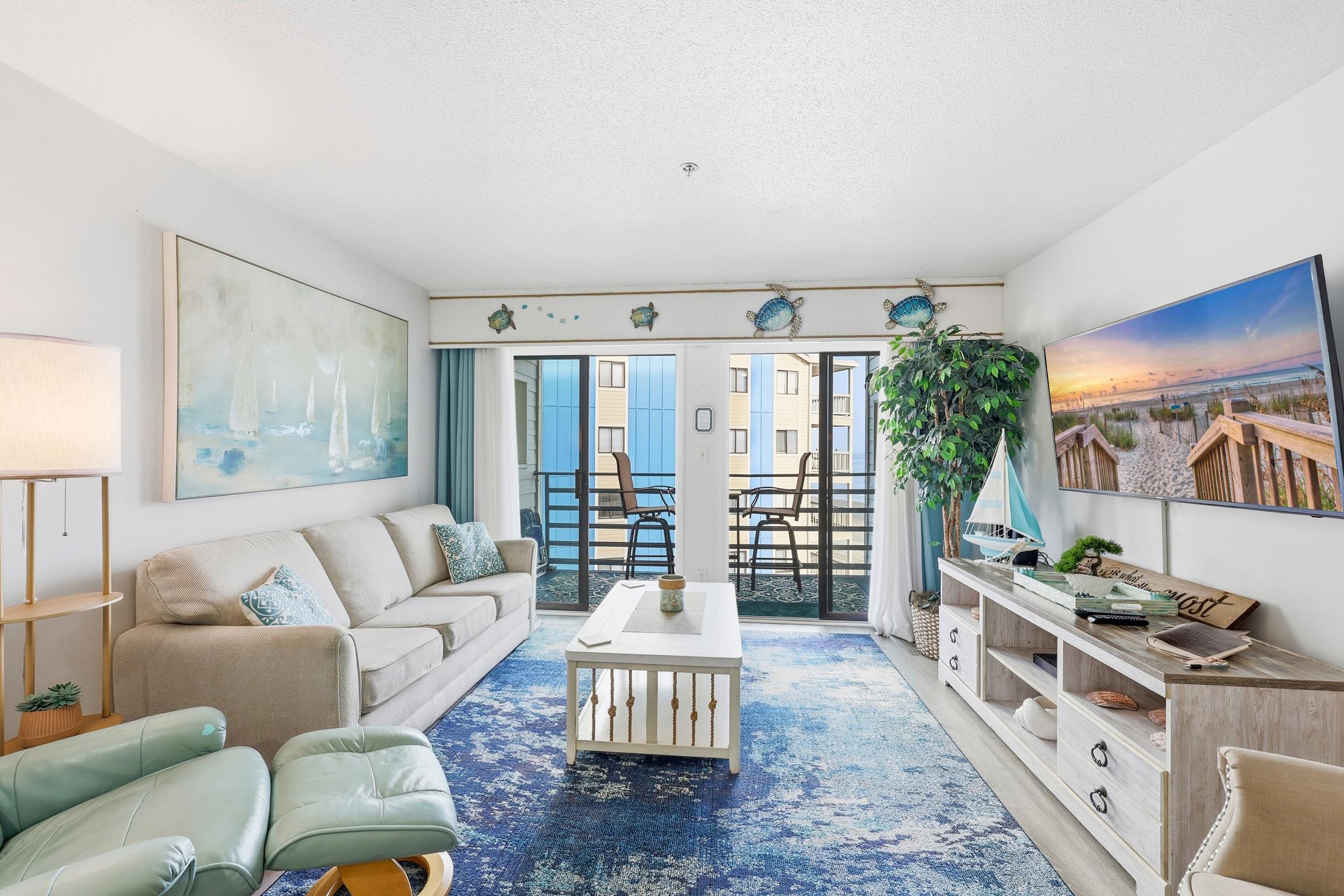 920 North Waccamaw Drive, Unit 2305 Murrells Inlet, SC 29576 - Photo 20 of 40 Living room featuring a textured ceiling