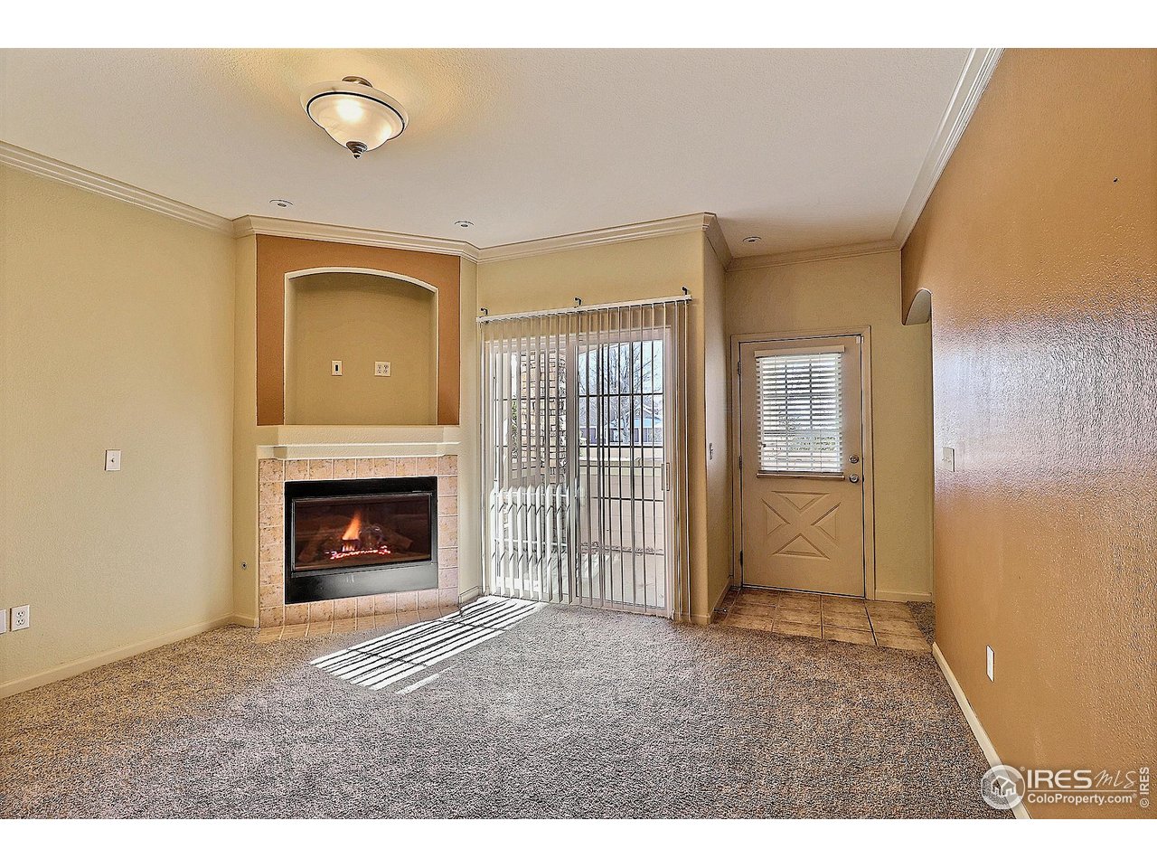 6607 West 3rd Street, Unit 1202 Greeley, CO 80634 - Photo 4 of 33 Gas Fireplace, Access to Patio, and Entryway