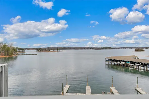 a view of a lake and outdoor space