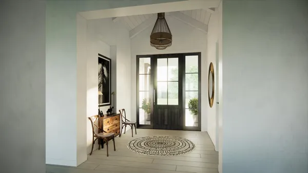 a view of entryway with furniture