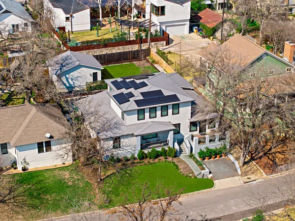 a aerial view of a house