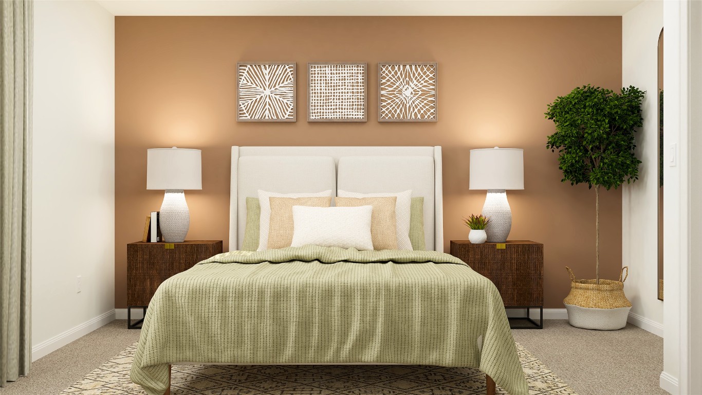 1109 Nesting Bird Drive Georgetown, TX 78628 - Photo 10 of 23 a bedroom with a bed and a potted plant