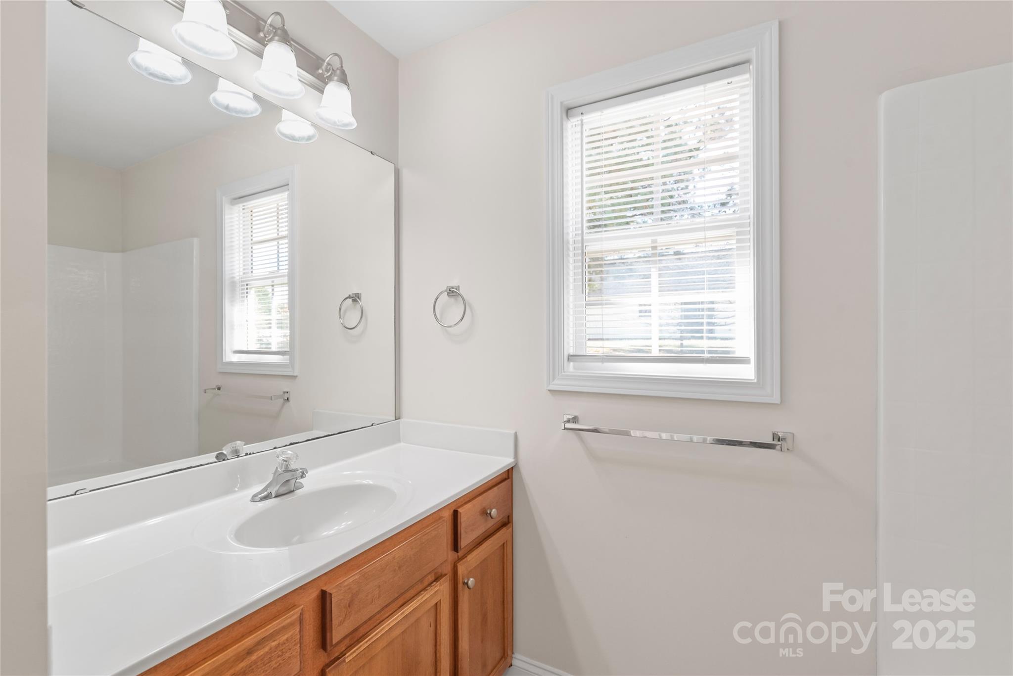 3007 Laurel Creek Lane Monroe, NC 28110 - Photo 15 of 28 a bathroom with a sink a mirror and a window