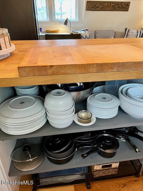 150 Water Farm Road Sheffield, MA 01257 - Photo 10 of 15 a bathroom with a stove and a wooden floor