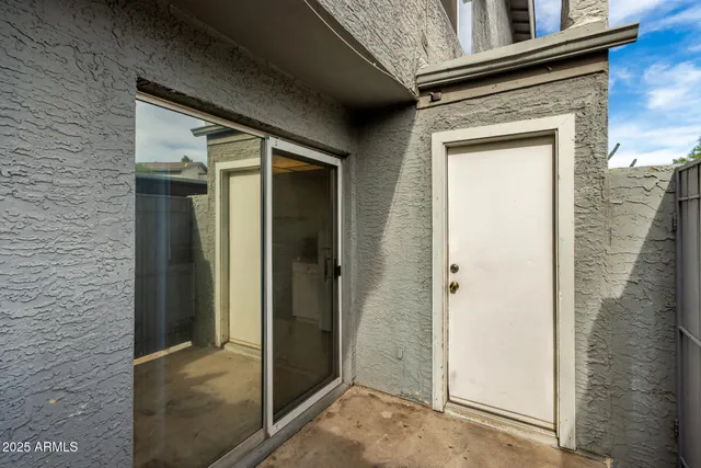 a view of front door of house
