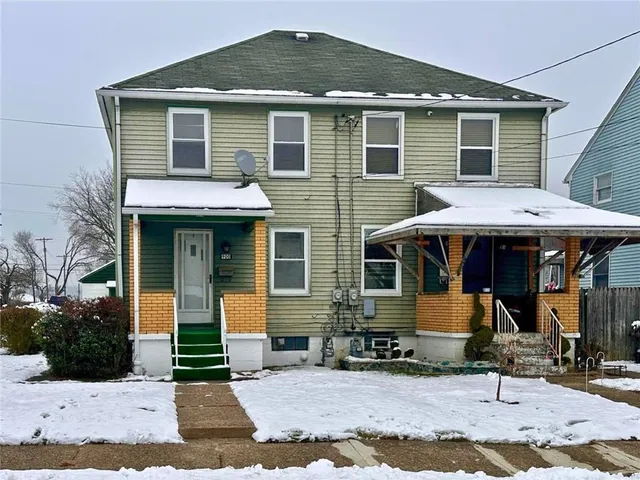a front view of a house
