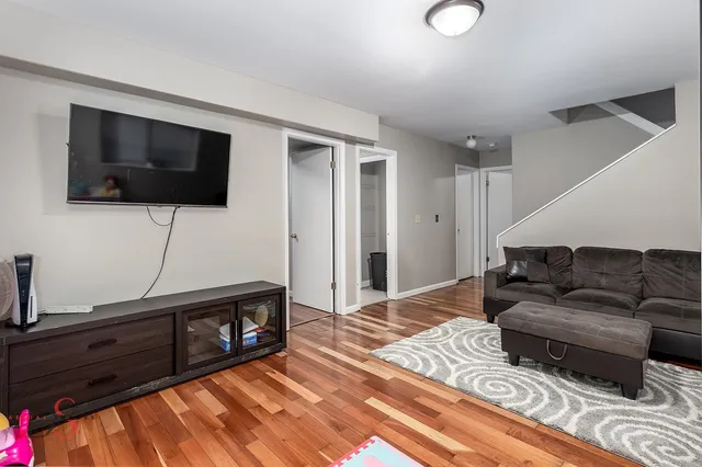a living room with furniture and a couch
