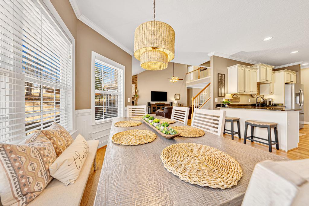 604 Feathery Lane Seneca, SC 29678 - Photo 8 of 44 This bright dining area features an open concept layout, connecting seamlessly with the kitchen and living spaces.