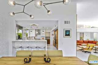 2649 Kings Road West Palm Springs, CA 92264 - Photo 21 of 50 a view of a livingroom with furniture a rug and a chandelier