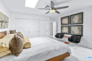 2649 Kings Road West Palm Springs, CA 92264 - Photo 34 of 50 a bedroom with a bed and window