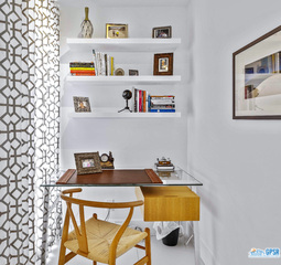 2649 Kings Road West Palm Springs, CA 92264 - Photo 36 of 50 a workspace with furniture and painting on the wall