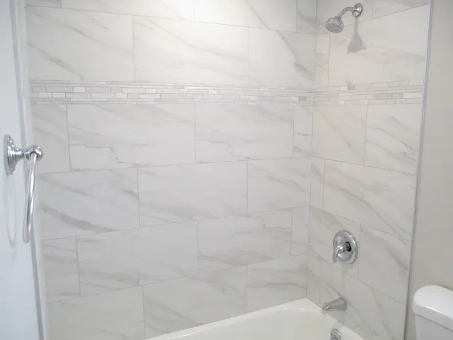 a close up of a bathtub