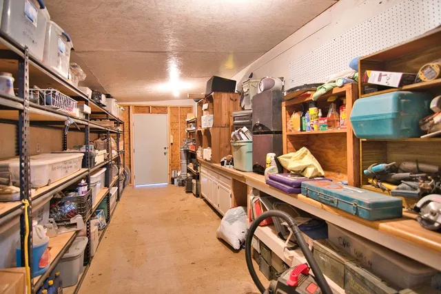 a view of storage and utility room