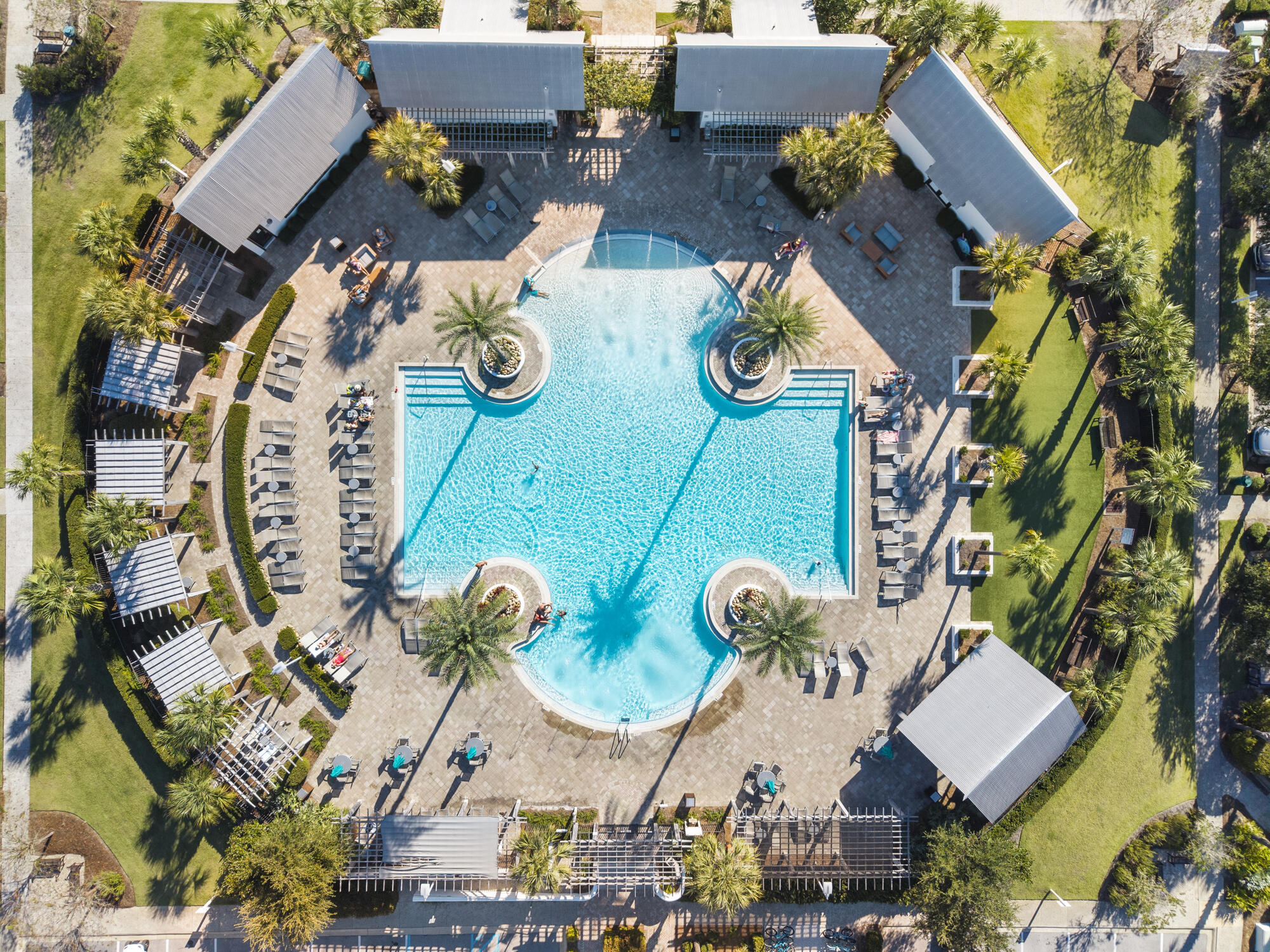 296 Milestone Dr Inlet Beach, Unit A Inlet Beach, FL 32461 - Photo 28 of 41 an aerial view of a house with garden space and parking