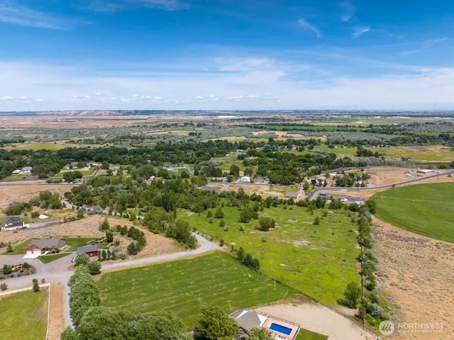 an aerial view of a city