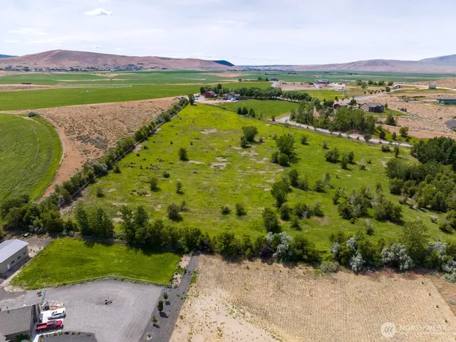 a view of a lush green hillside and houses