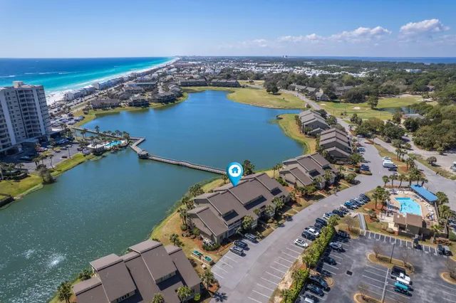 an aerial view of multiple house