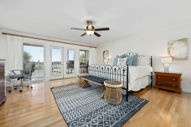 a spacious bathroom with a double vanity sink and a mirror