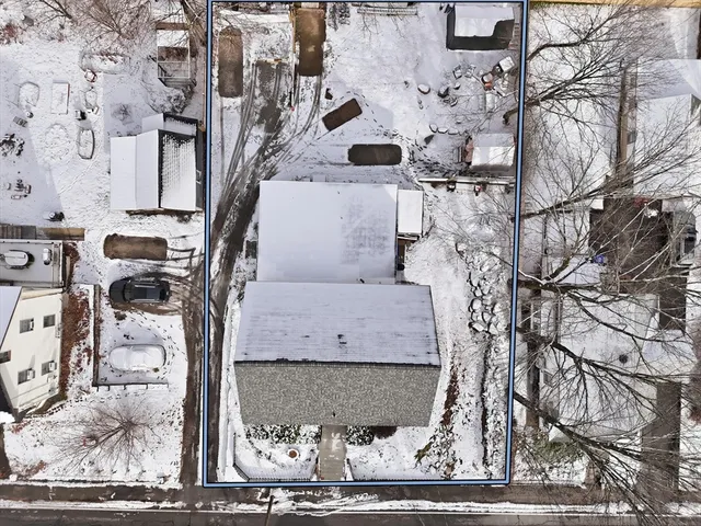 an aerial view of multiple house