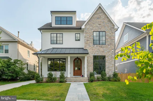 front view of the house and front door