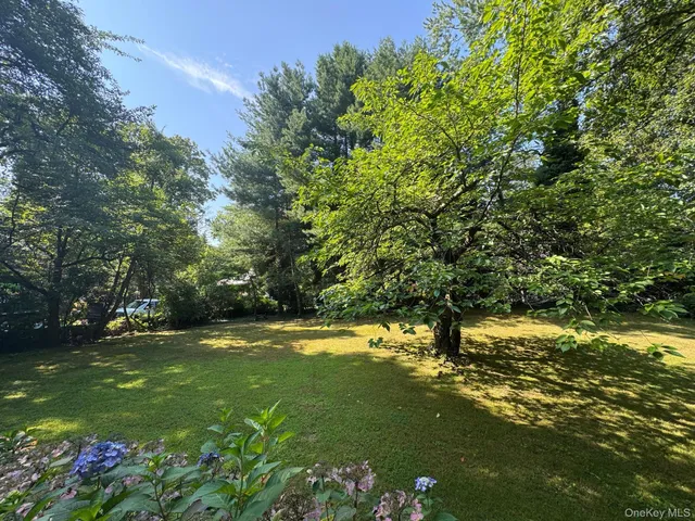 a view of outdoor space with deck and yard