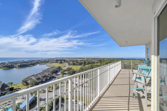 a view of a lake with outdoor space