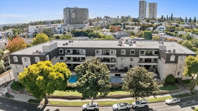 a view of a city that has tall buildings