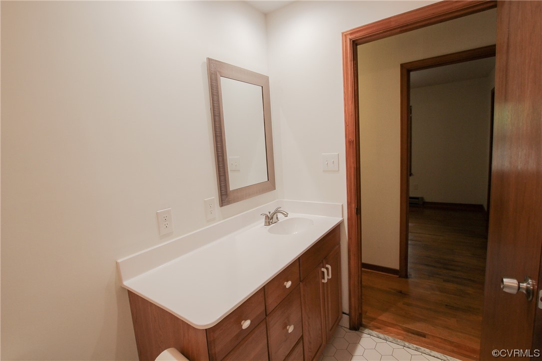 1120 Mill Road King William, VA 23086 - Photo 17 of 40 a bathroom with a sink and a mirror