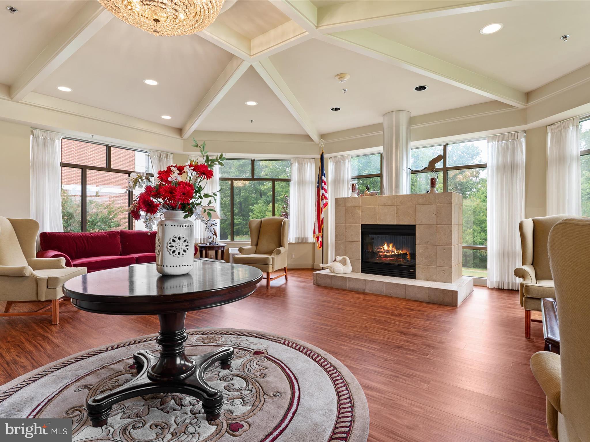 940 Astern Way, Unit 604 Annapolis, MD 21401 - Photo 2 of 27 a living room with furniture and a fireplace