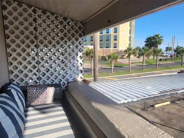 a view of a balcony