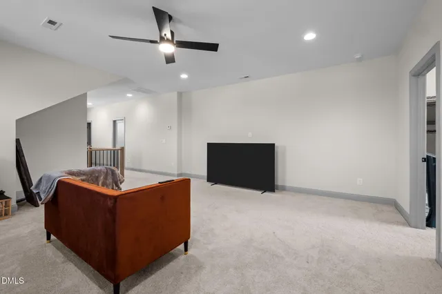 a view of ocean with a yard