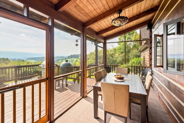 a view of a balcony