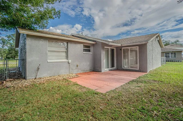 a backyard of a house