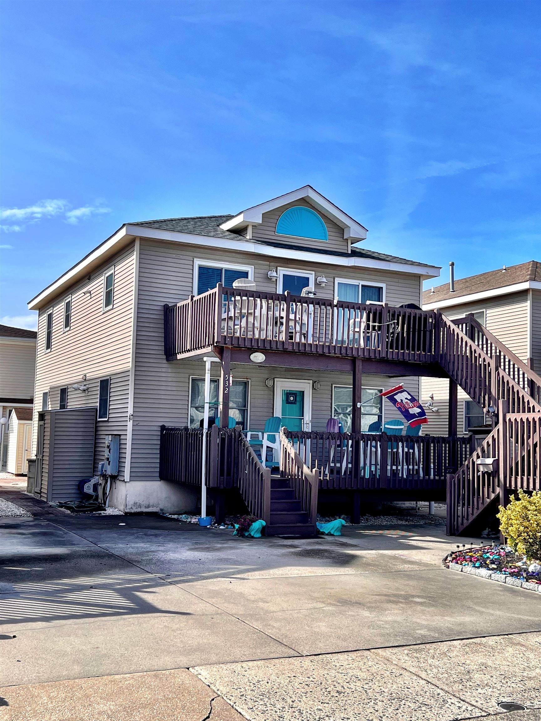 a view of a house with a patio