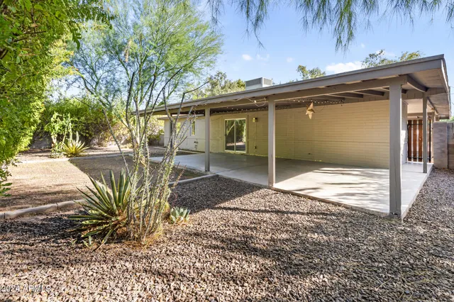 a backyard of a house