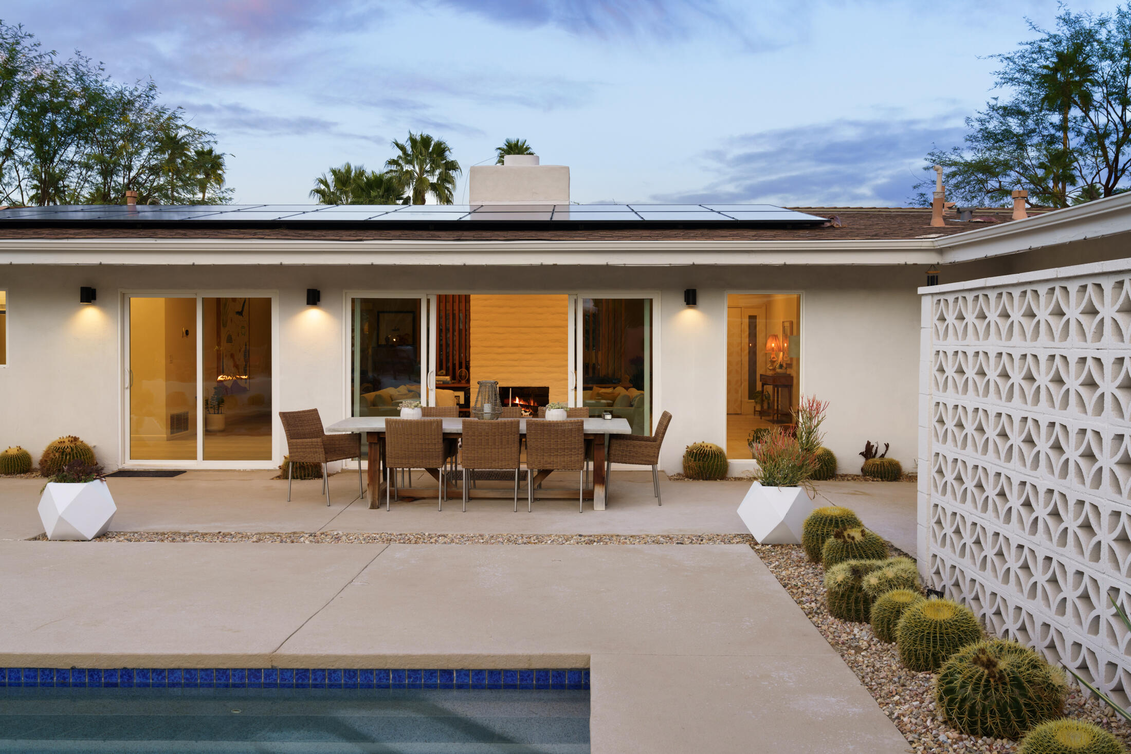 71407 Biskra Road Rancho Mirage, CA 92270 - Photo 59 of 69 Twilight Backyard