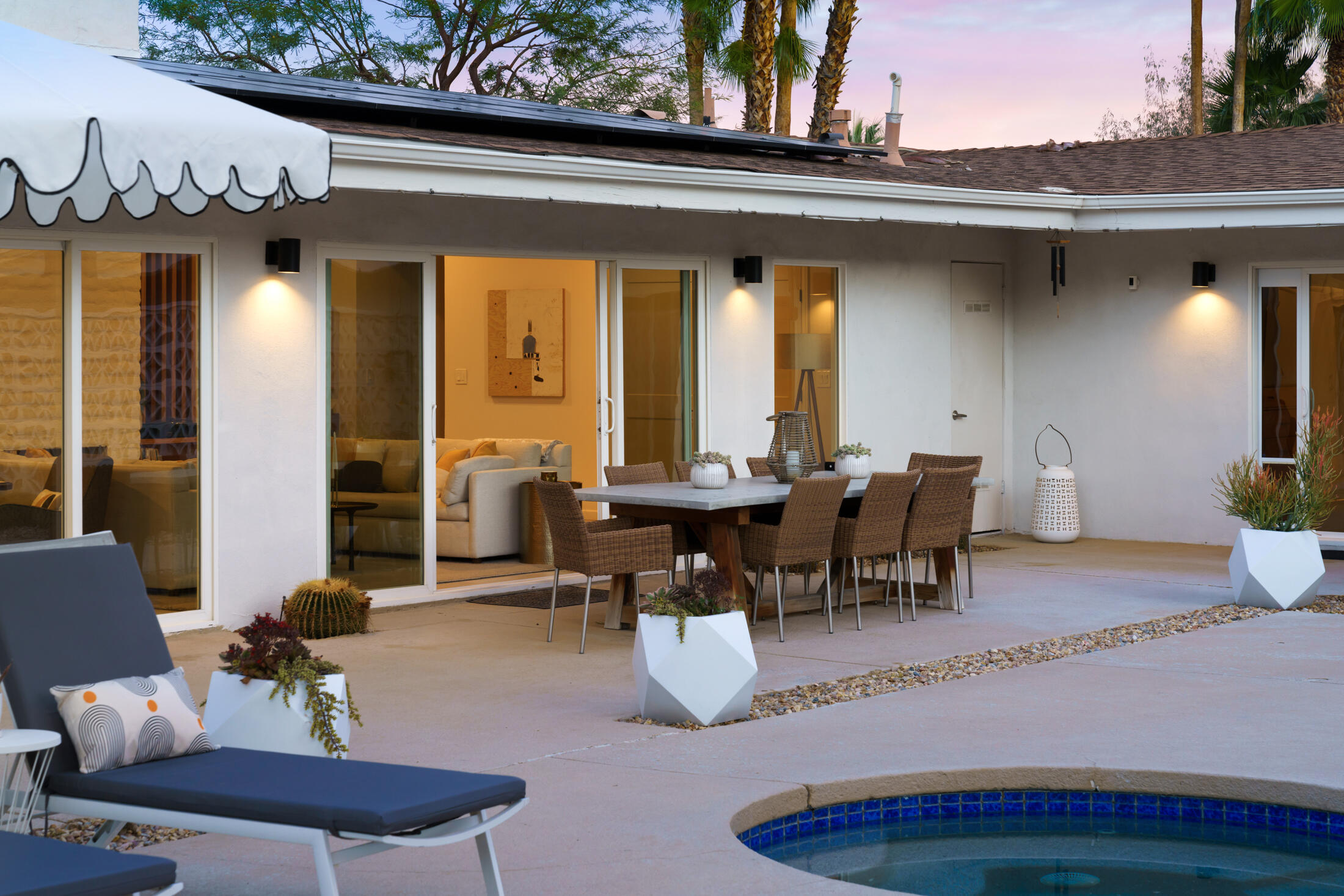 71407 Biskra Road Rancho Mirage, CA 92270 - Photo 60 of 69 Twilight Backyard