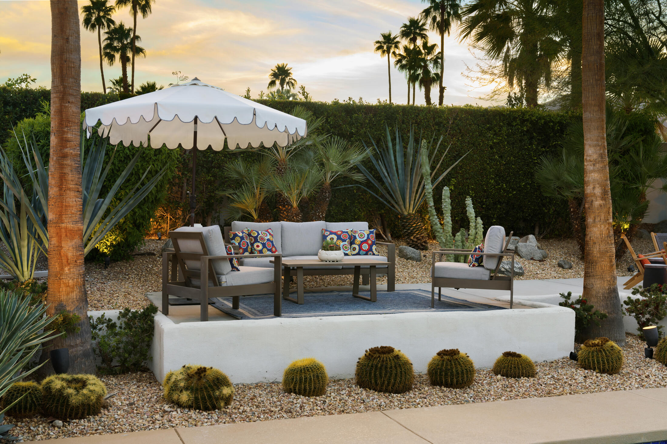 71407 Biskra Road Rancho Mirage, CA 92270 - Photo 63 of 69 Twilight Backyard