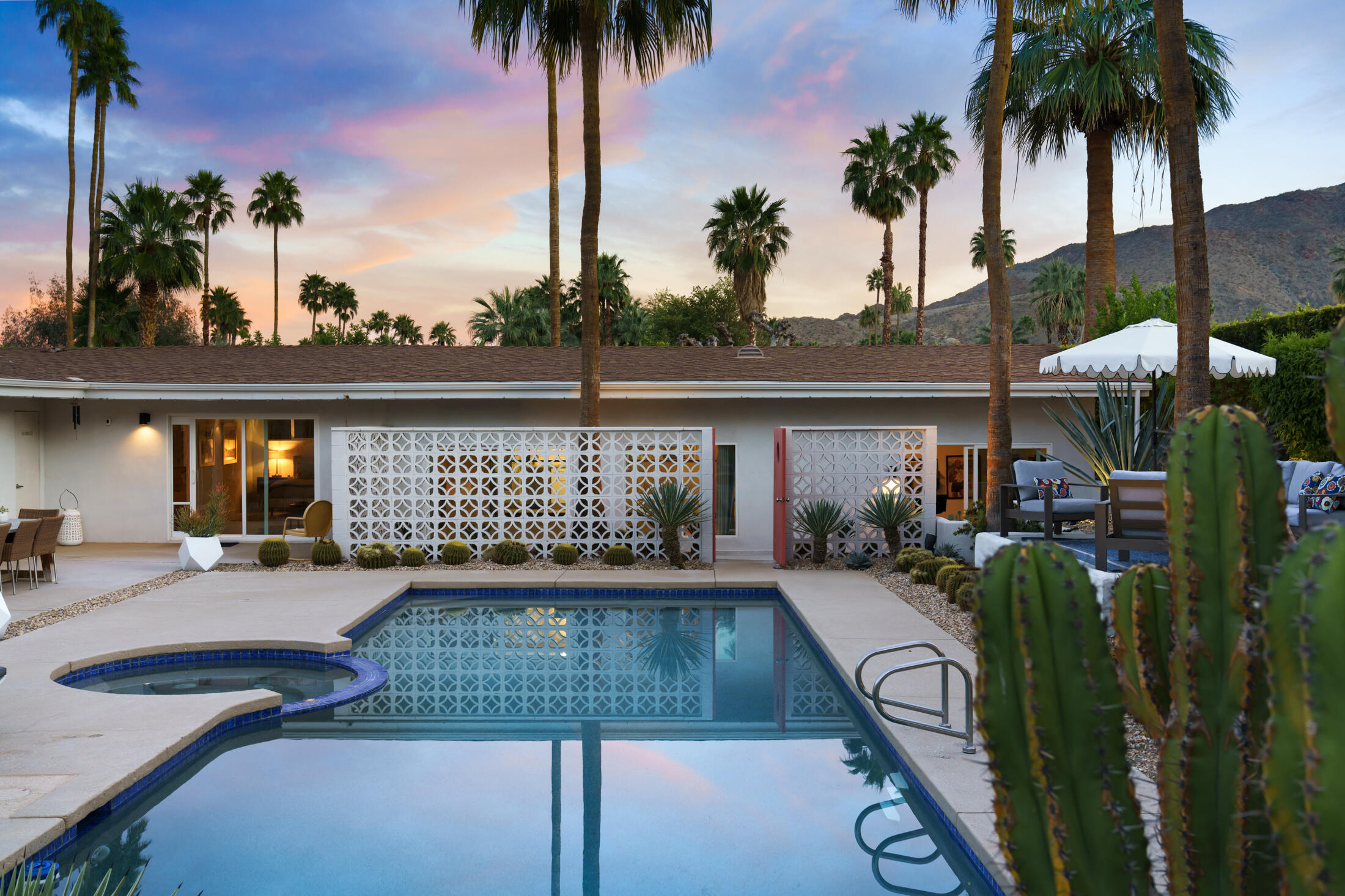 71407 Biskra Road Rancho Mirage, CA 92270 - Photo 67 of 69 Twilight Backyard