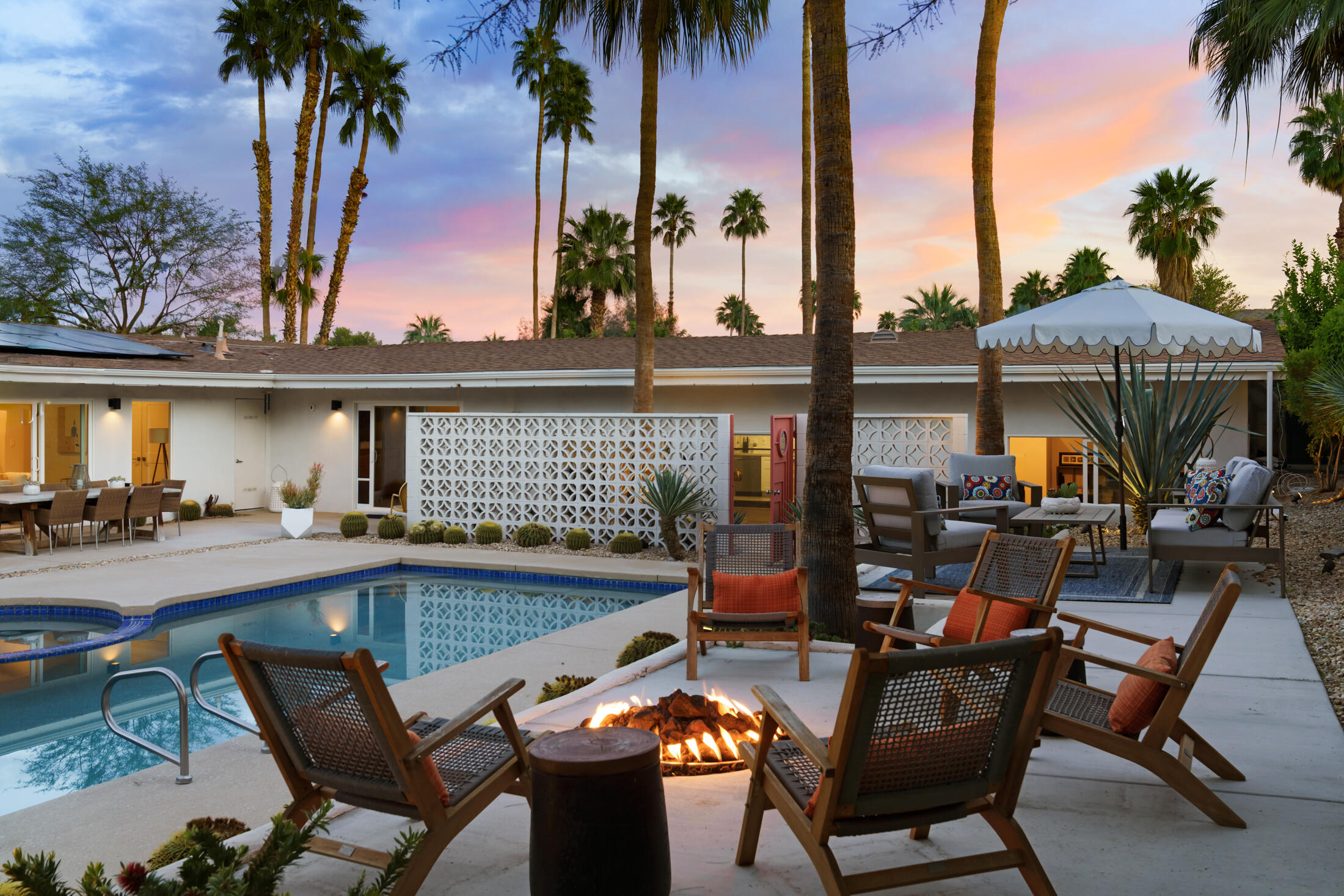 71407 Biskra Road Rancho Mirage, CA 92270 - Photo 69 of 69 Twilight Backyard