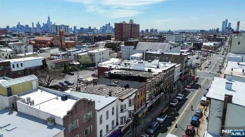 an aerial view of multiple house