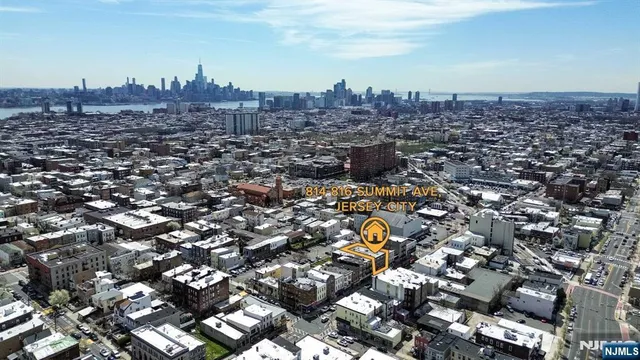 an aerial view of multiple house