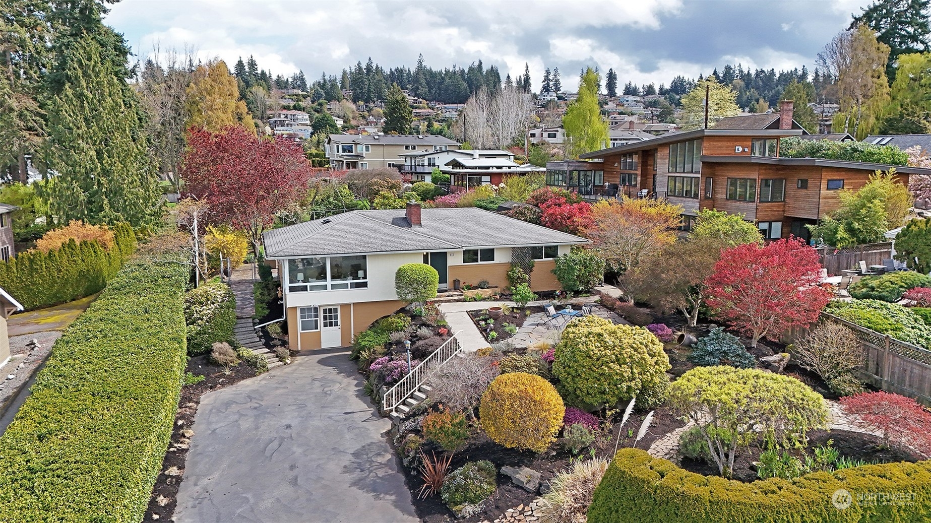 612 9th Avenue North Edmonds, WA 98020 - Photo 30 of 39 a aerial view of a house with yard swimming pool and outdoor seating