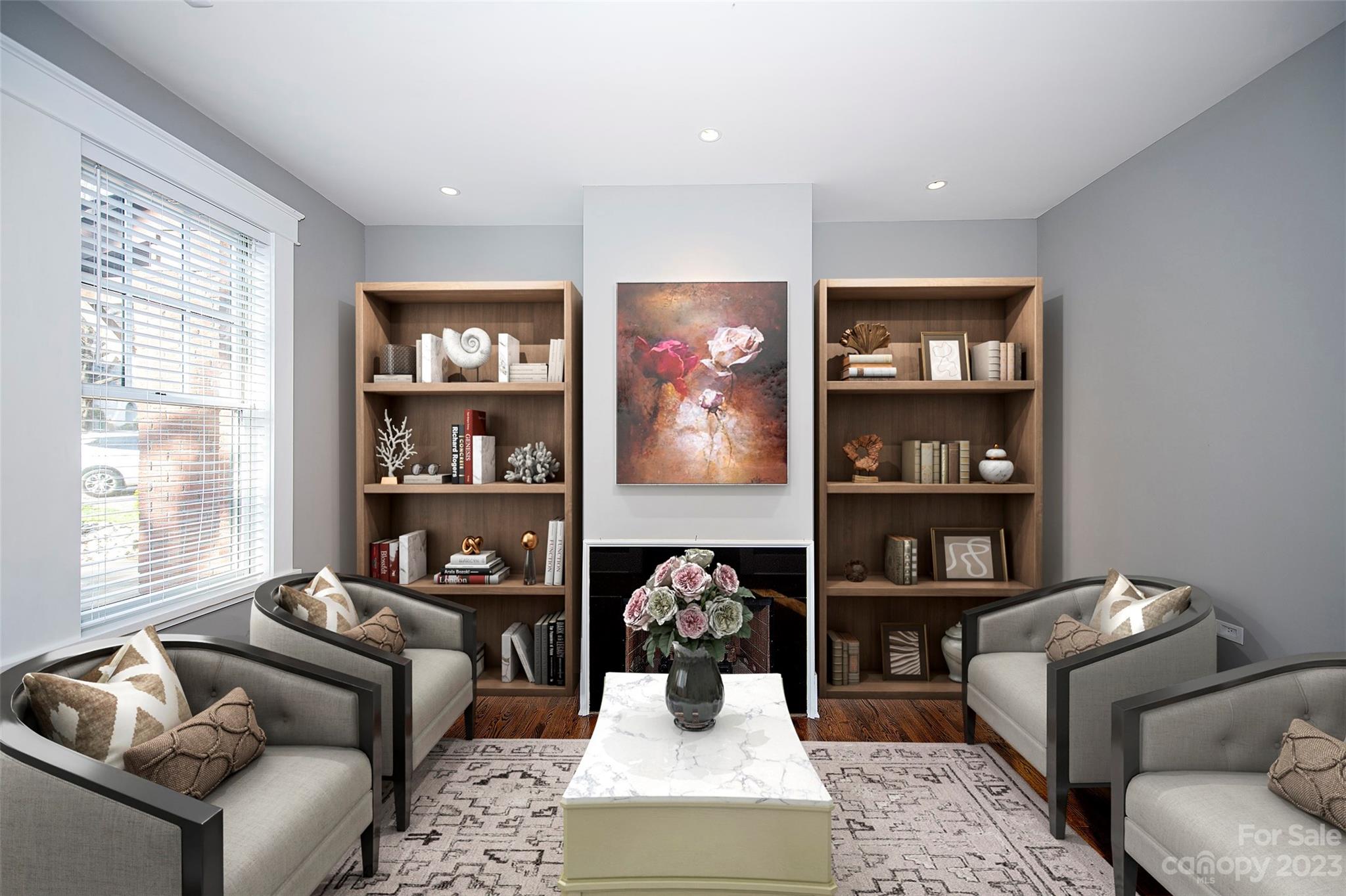 1403 Devon Drive Charlotte, NC 28209 - Photo 23 of 46 a living room with furniture workspace and window