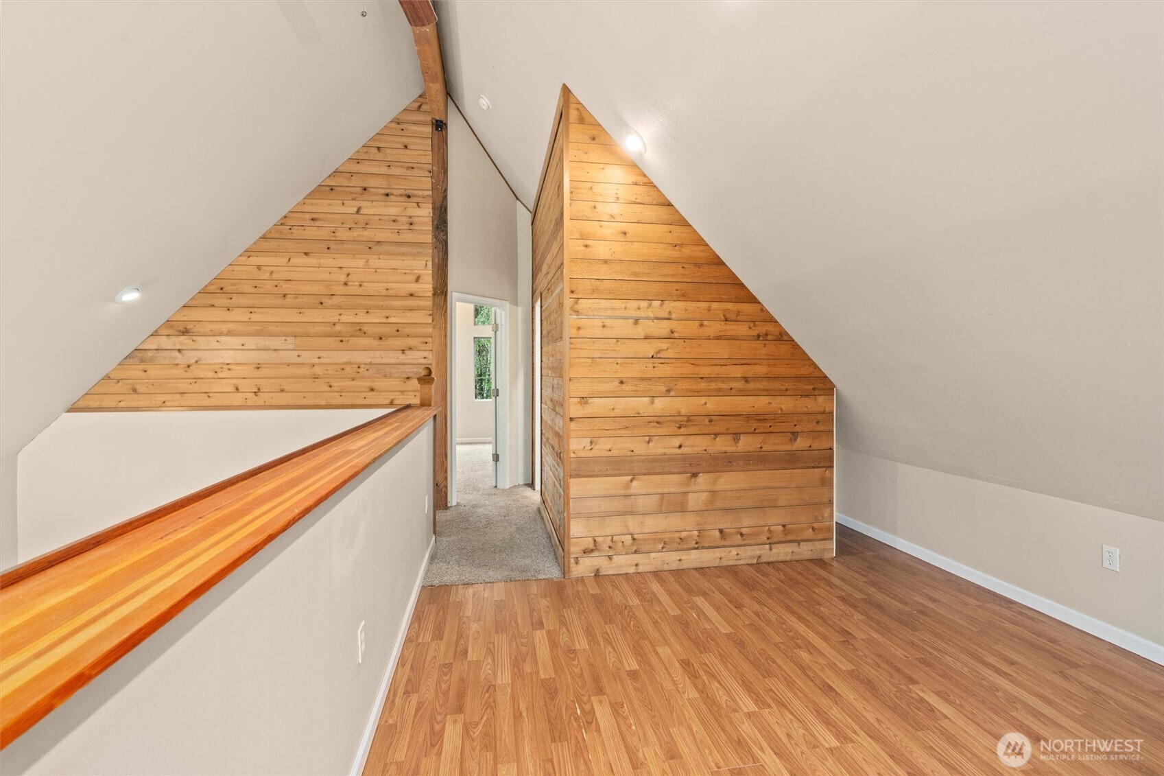 120 West Prairie Loop Road Elma, WA 98541 - Photo 23 of 40 a view of balcony with wooden floor and staircase