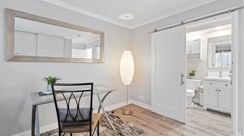 a view of a livingroom with furniture