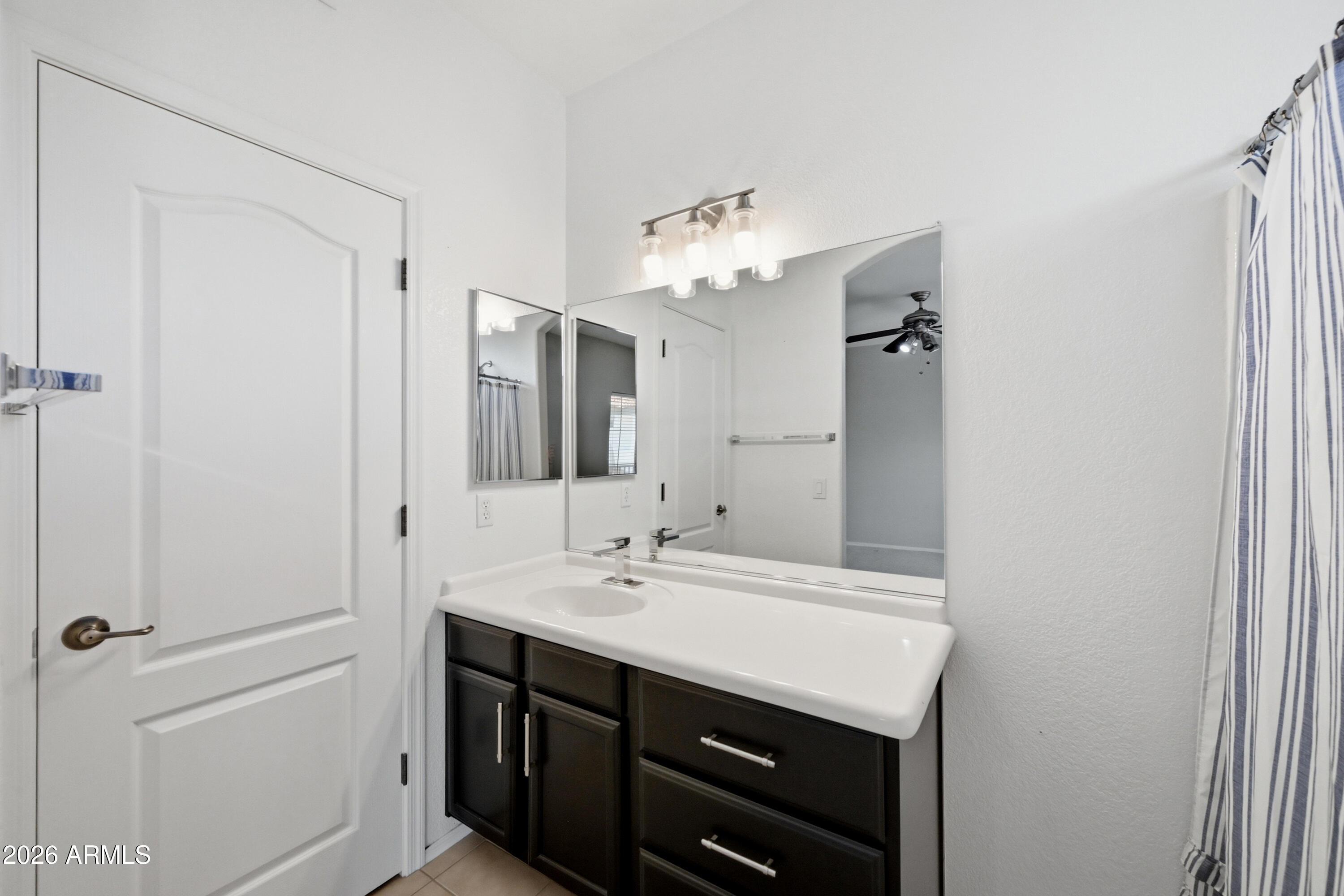 3150 East Beardsley Road, Unit 1009 Phoenix, AZ 85050 - Photo 17 of 31 a bathroom with a sink vanity and a mirror