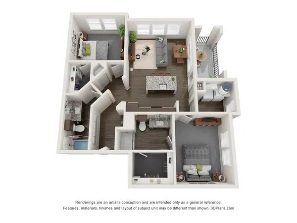 a view of living room with furniture and a rug