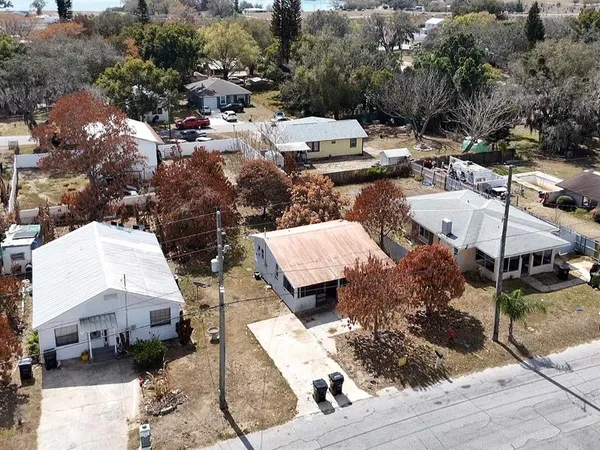 an aerial view of multiple house